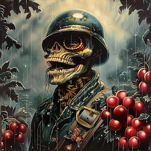 skeleton  helmet  apples  painting  chromolithography  still-life  color  artwork  detail  composition 1058486