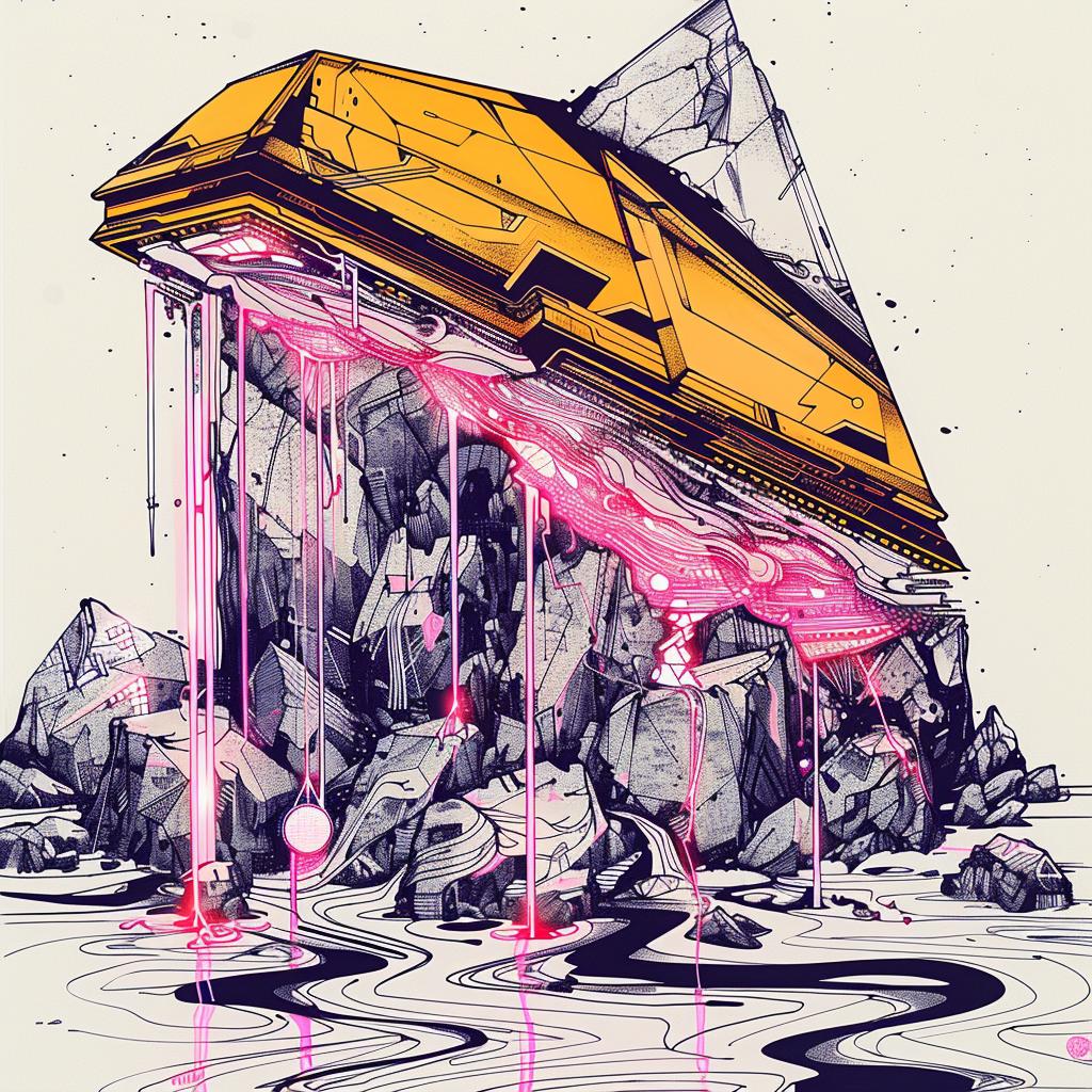 spaceship  drawing  yellow  pink  futuristic  colorful  sci-fi  surreal  illustration  creative 945238