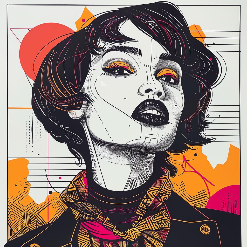 popart  Kerry  Washington  scarf  poster  graphic  vibrant  face  art  stylish 938793