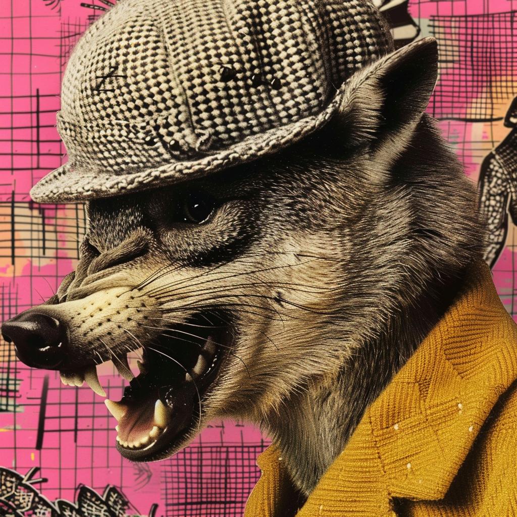 aggressive  streetwise  wolf  jacket  hat  minimal  urban  animal  illustration  character 959243