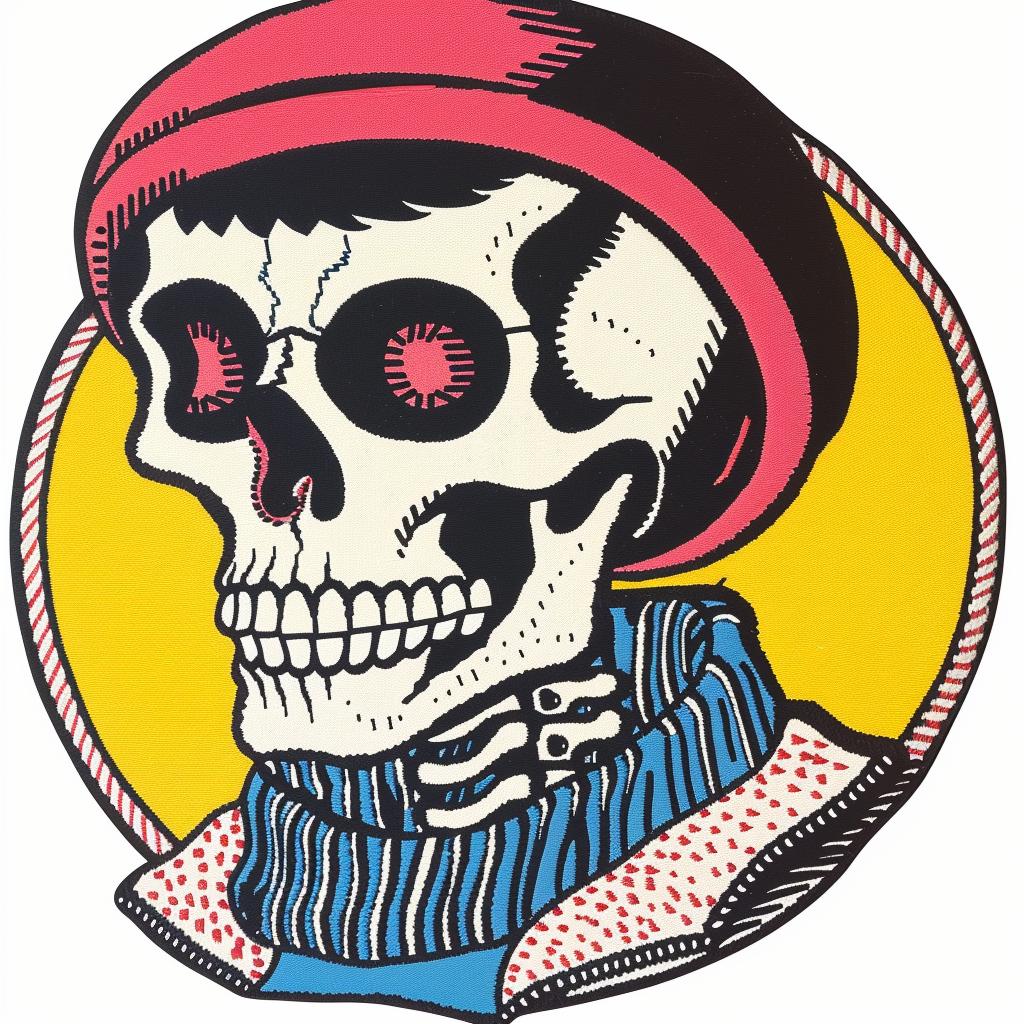 patch  skull  hoodie  chenille  streetwear  hip-hop  minimal  stylized  simple  culture 961293