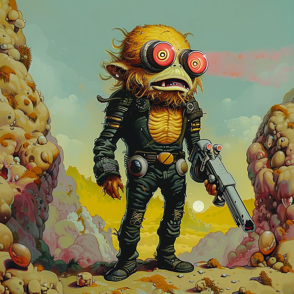 man  suit  gun  painting  stylized  characters  fictional  colorful  detailed  dramatic 1018675