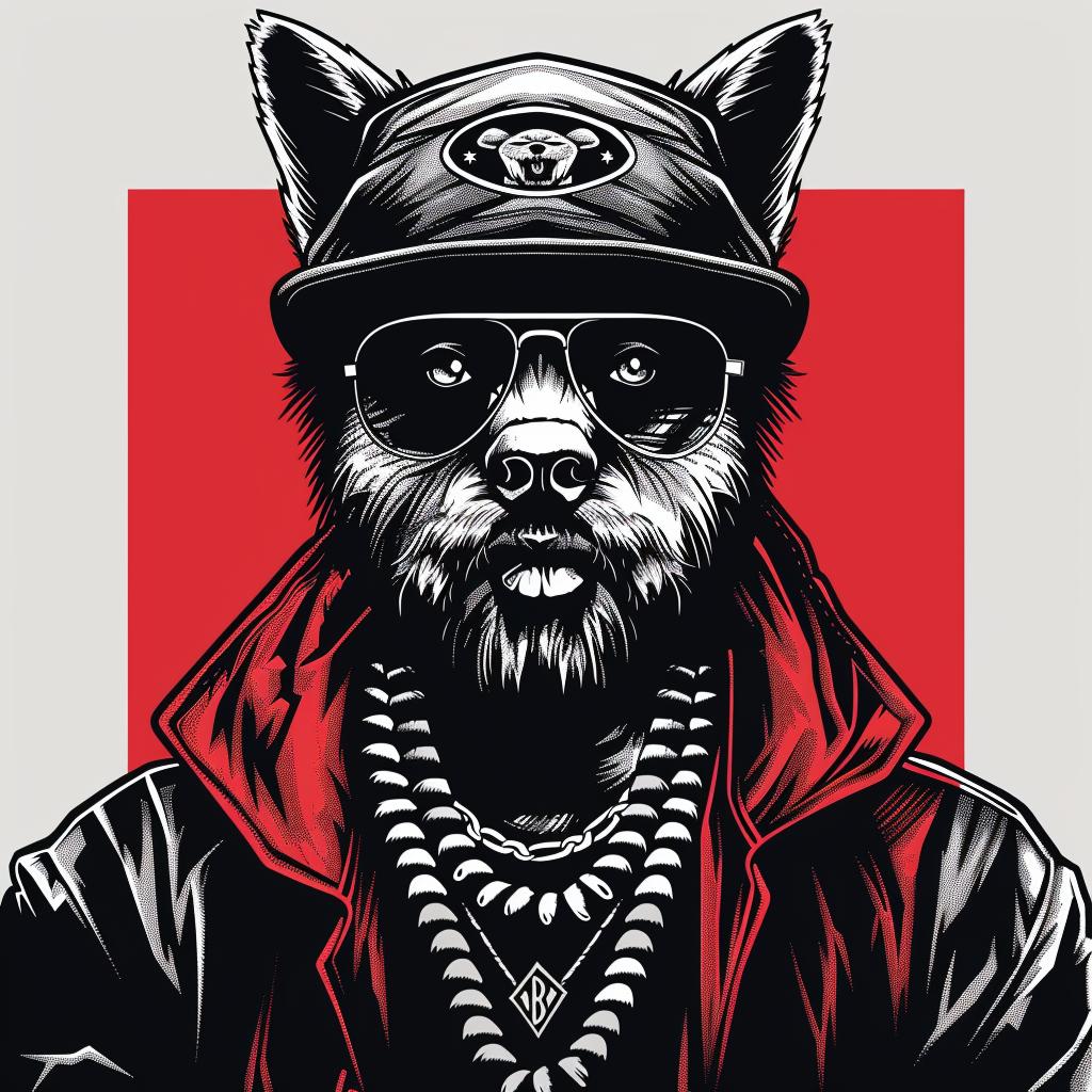 aggressive  streetwise  animal  dog  sunglasses  hat  urban  colorful  minimal  fashion 959009