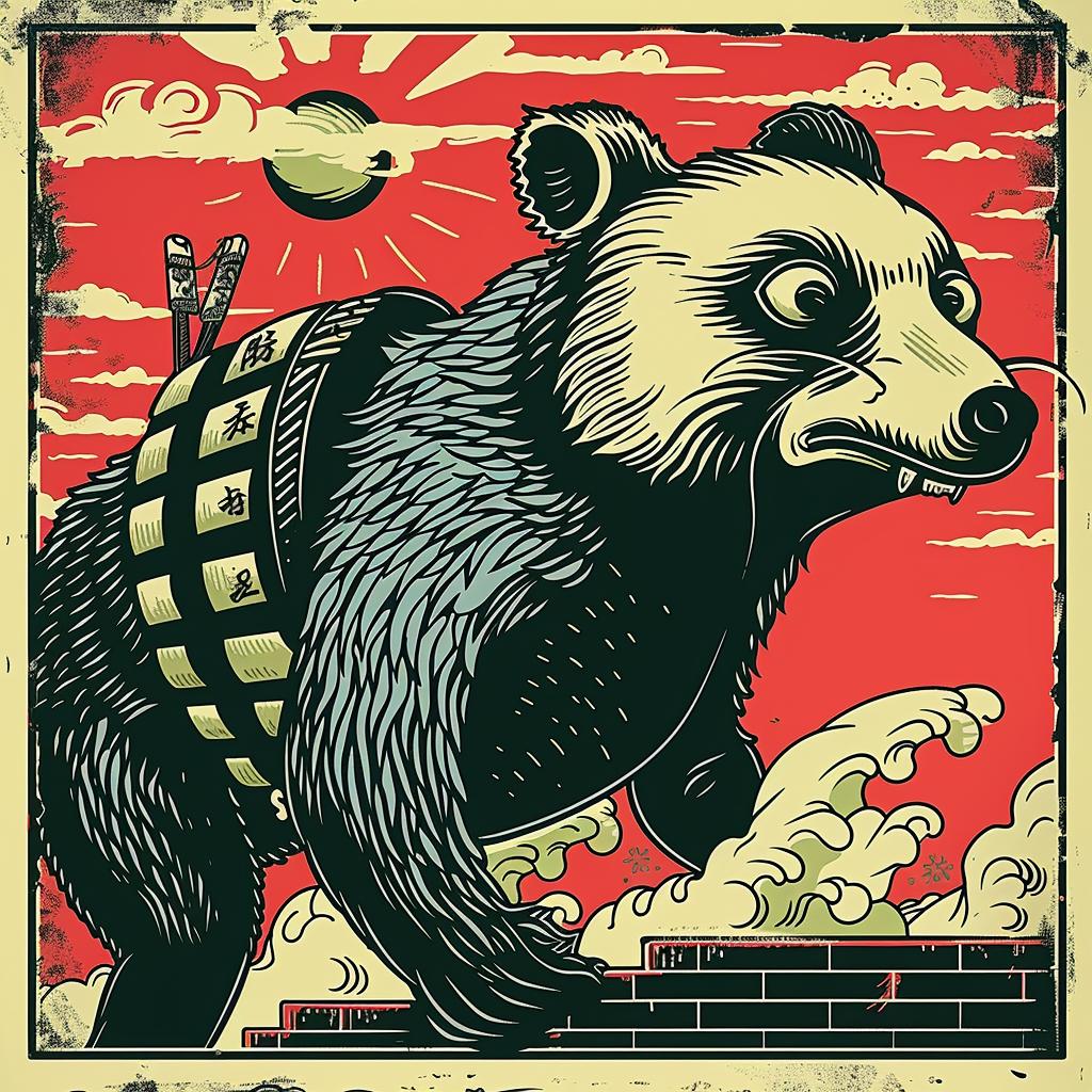 poster  bear  wall  japanese  lettering  chromolithography  illustration  graphic  art  design 945838