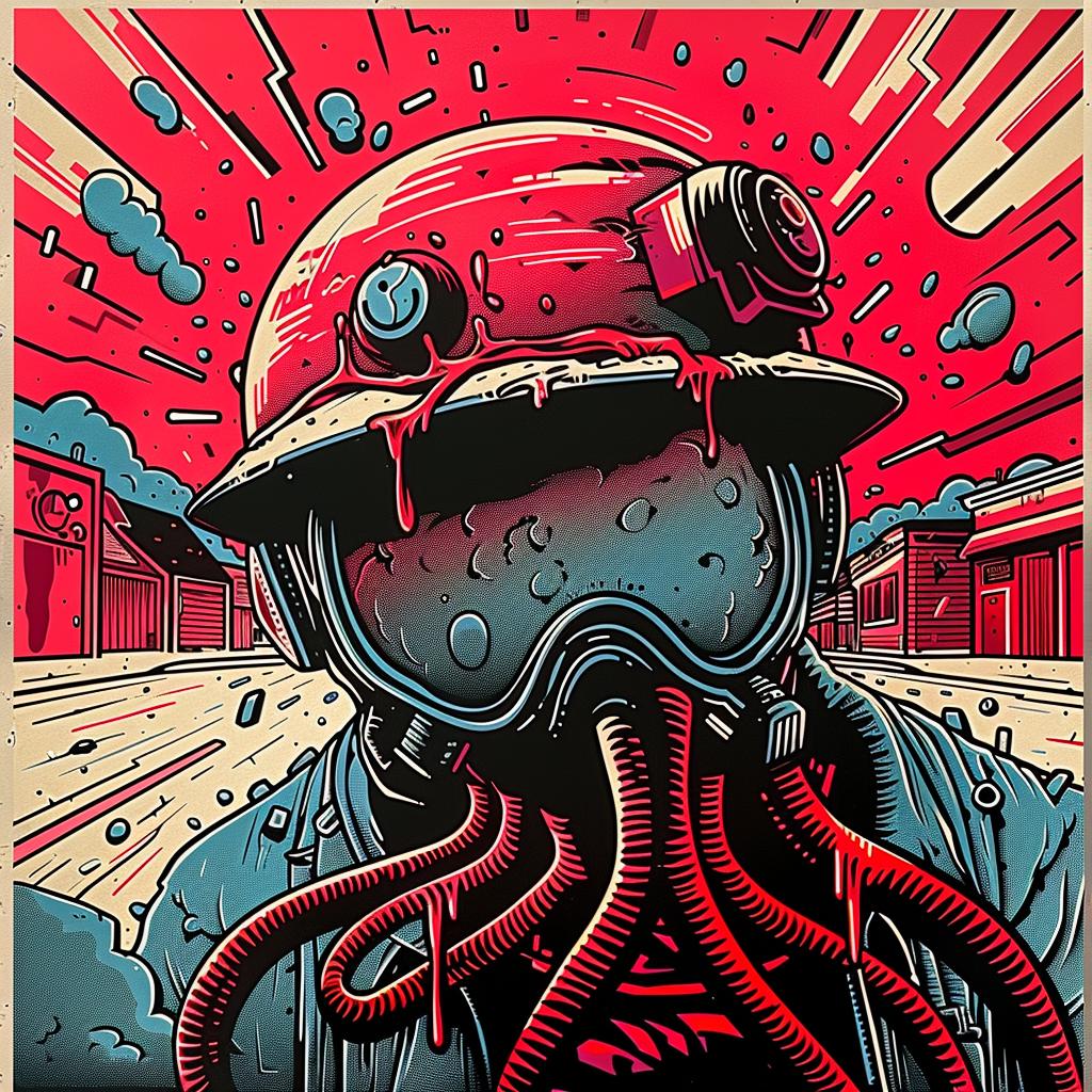 man  gas  mask  squid  poster  graphic  illustration  surreal  dark  art 947300