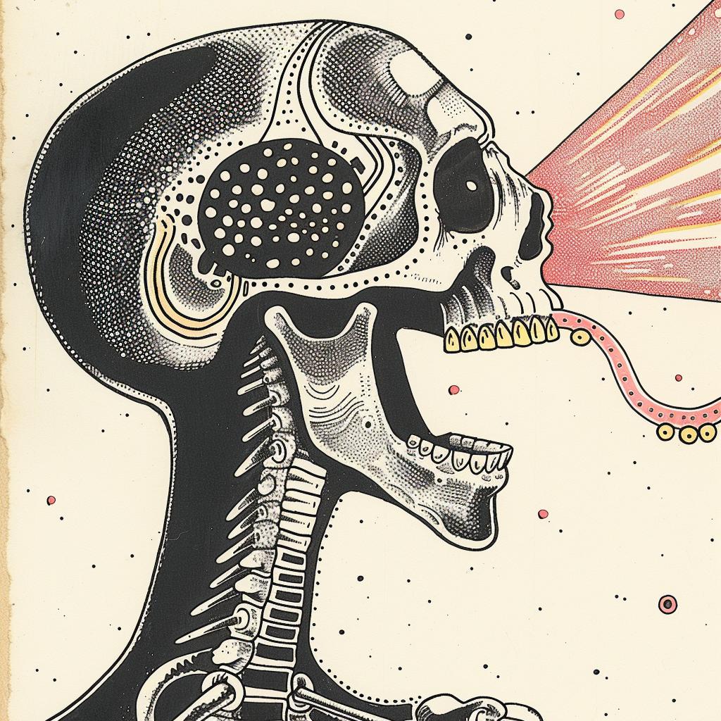 album  art  psychedelic  skeleton  detail  silhouette  Kandinsky  scream  death  machine 916111