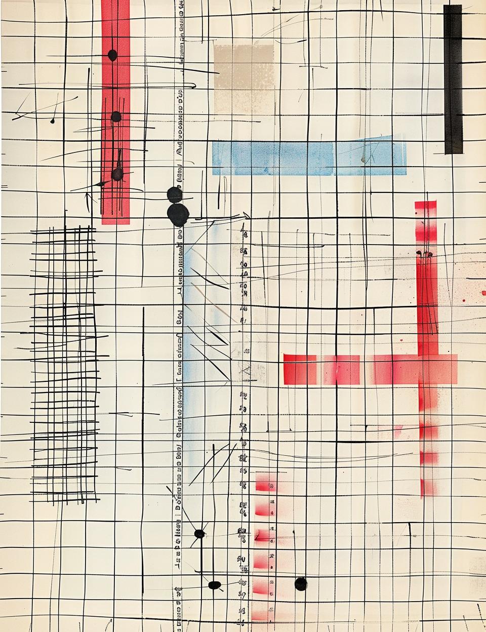 ledger  grid  lines  drawing  red  blue  black  patterns  artwork  paper 961931