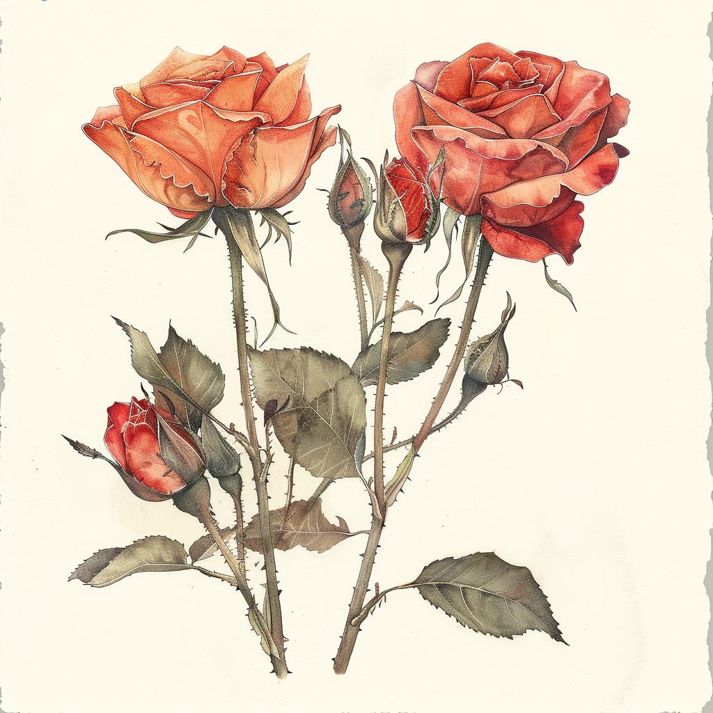 ورود مائية، رسم زهور، رسم توضيحي، خلفية بيضاء، طبيعة، فن، واقعية 971891