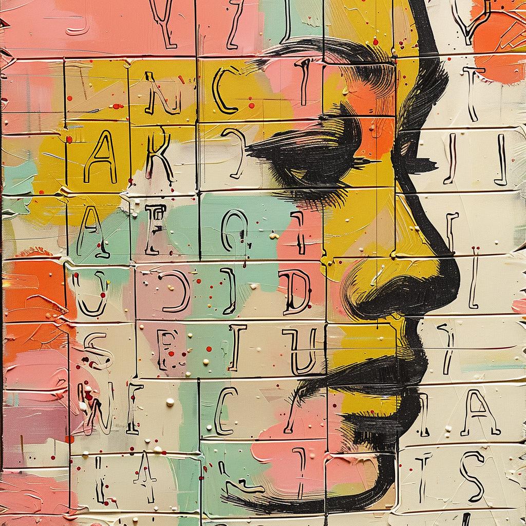 encaustic  paint  palette-knife  impasto  portrait  words  woman  colorful  expression  emotional 950964