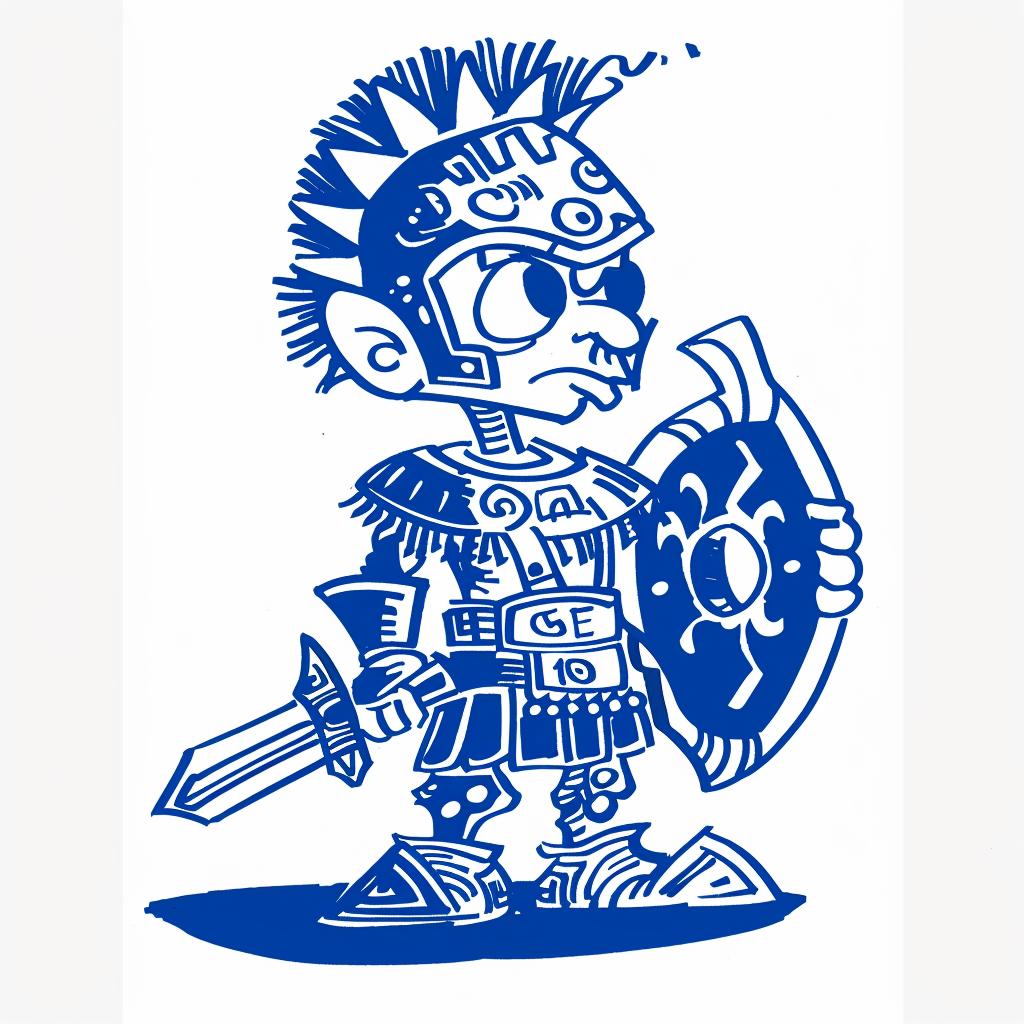 cartoon  mascot  warrior  sword  shield  illustration  character  Spartan  comic  colorful 1027813