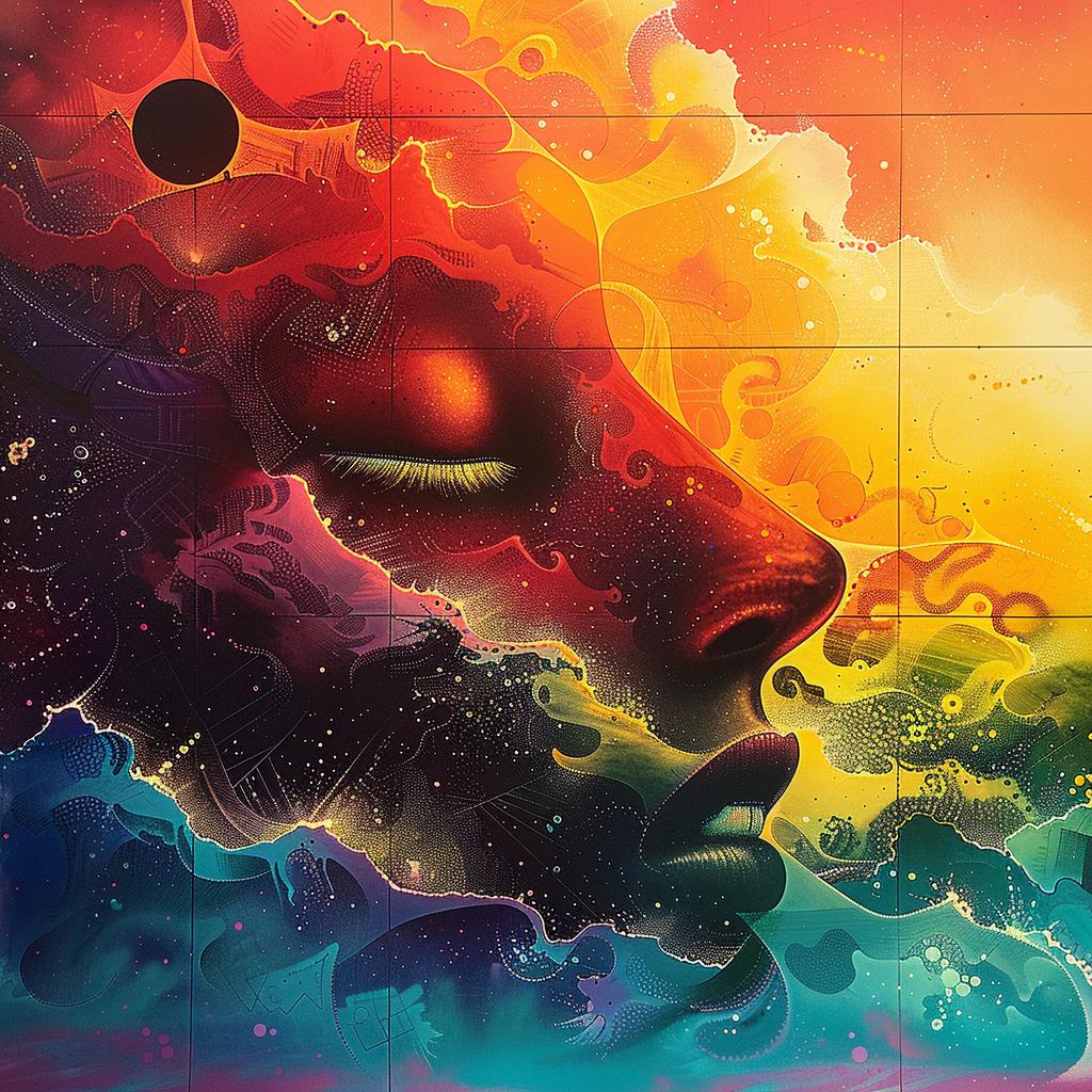 woman  face  clouds  stars  colorful  dreamy  impressionistic  painting  surreal  atmospheric 967790