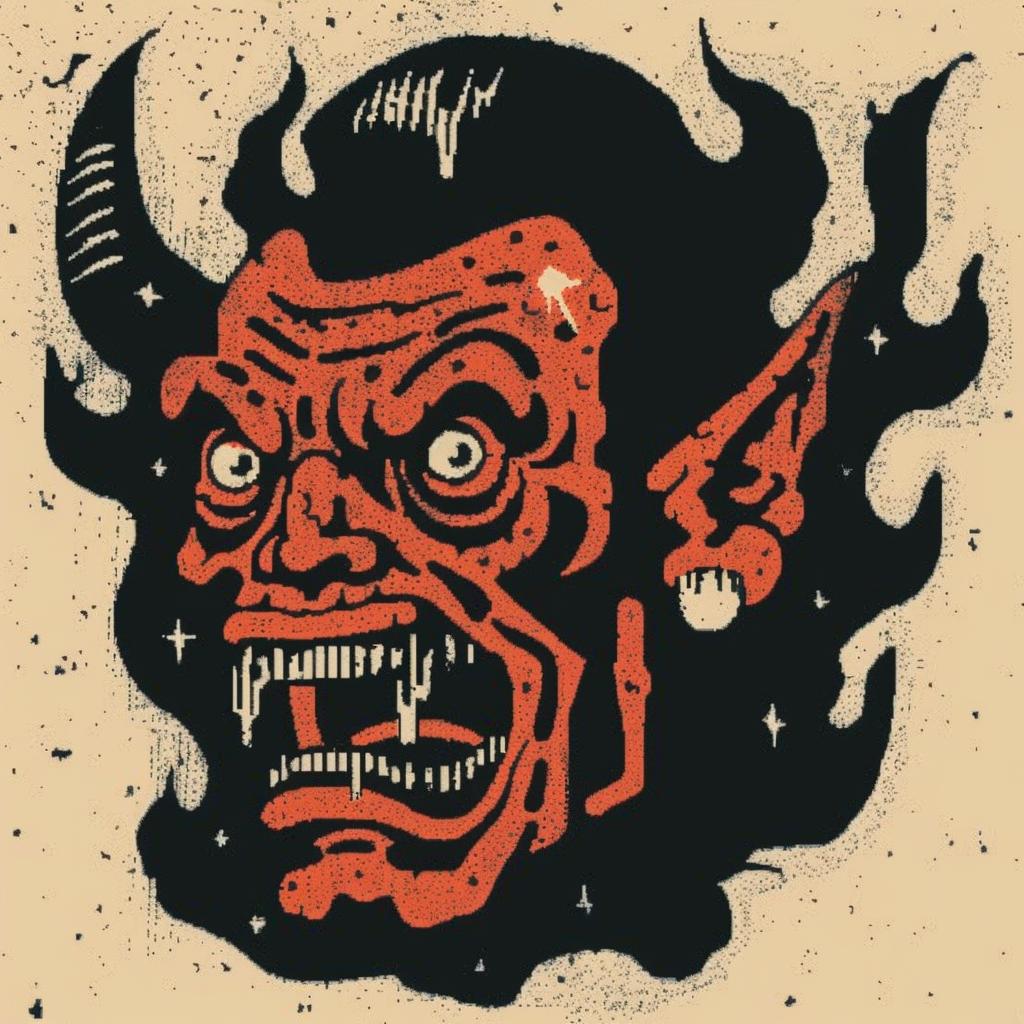 devil  head  flames  dark  art  occult  spiritual  surreal  introspective  illustration 931730