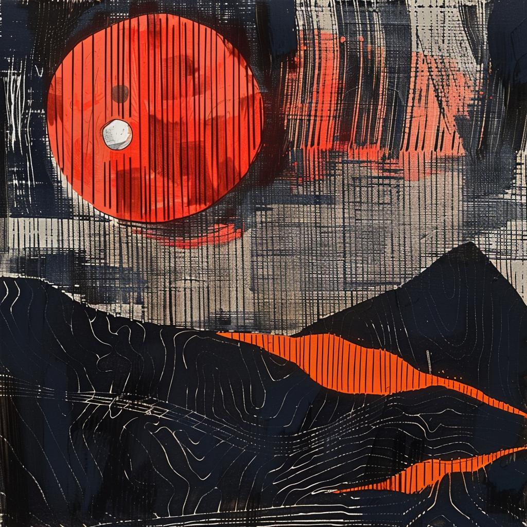 painting  sun  mountains  red  1990s  rock  heavy  metal  color  abstract 936465