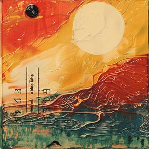 encaustic  painting  sun  mountain  landscape  colorful  abstract  textured  nature  scenic 1067806