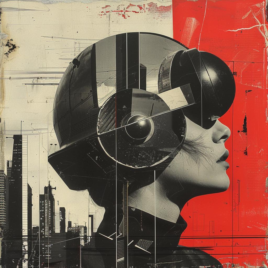 surreal  collage  constructivist  helmet  dress  creative  album  artwork  vibrant  feminine 1019471