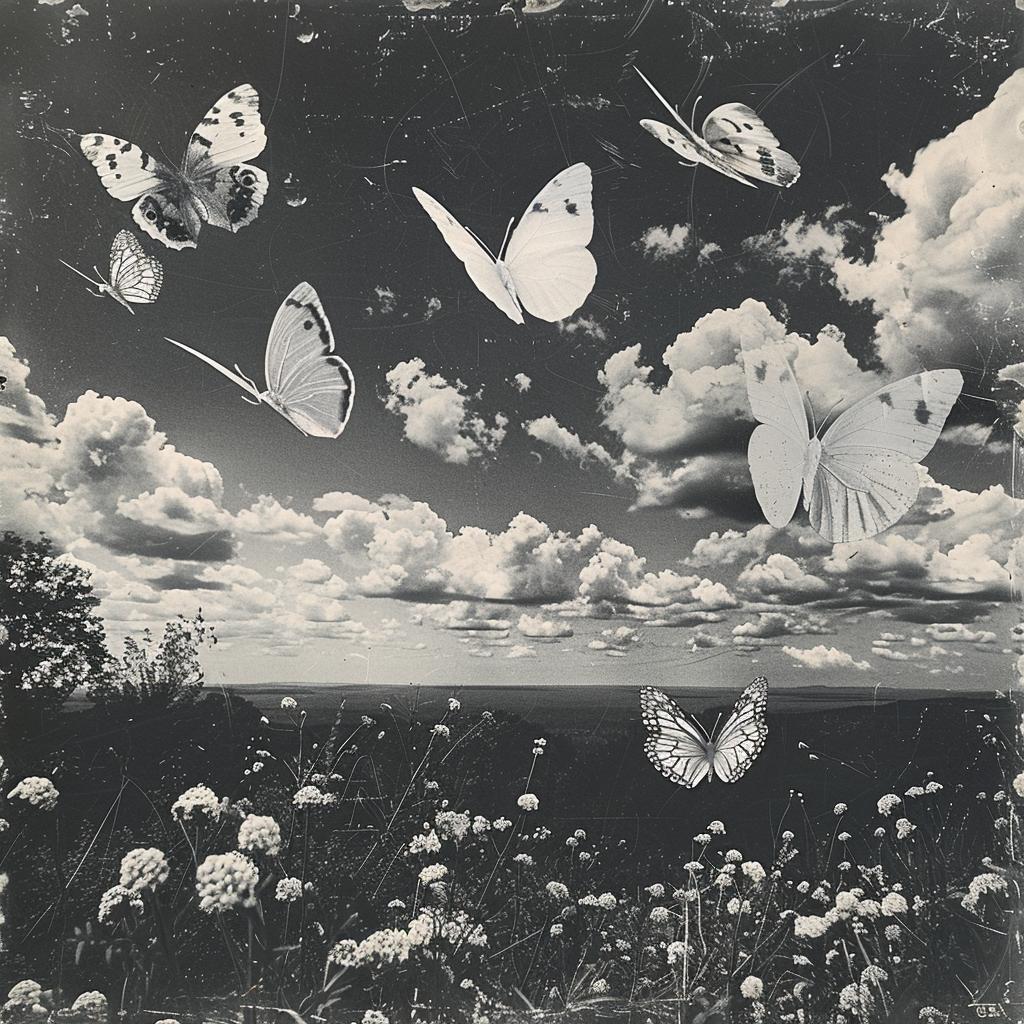 photo  butterflies  black  white  sky  highcontrast  nature  freedom  flight  art 970311