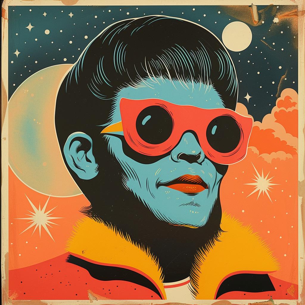 poster  man  sunglasses  red  jacket  Joan  Cornella  surreal  creative  art 1019016