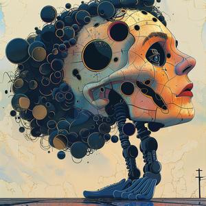 woman  robots  balls  jack  kirby  comic  art  surrealism  pointillism  vintage 1076179