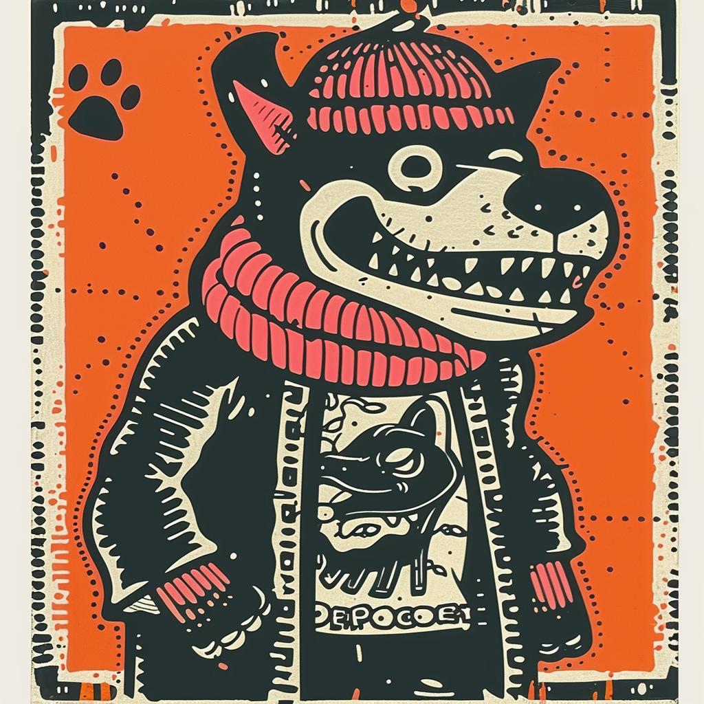 dog  hat  scarf  poster  art  playful  illustration  street  culture  minimal 949795