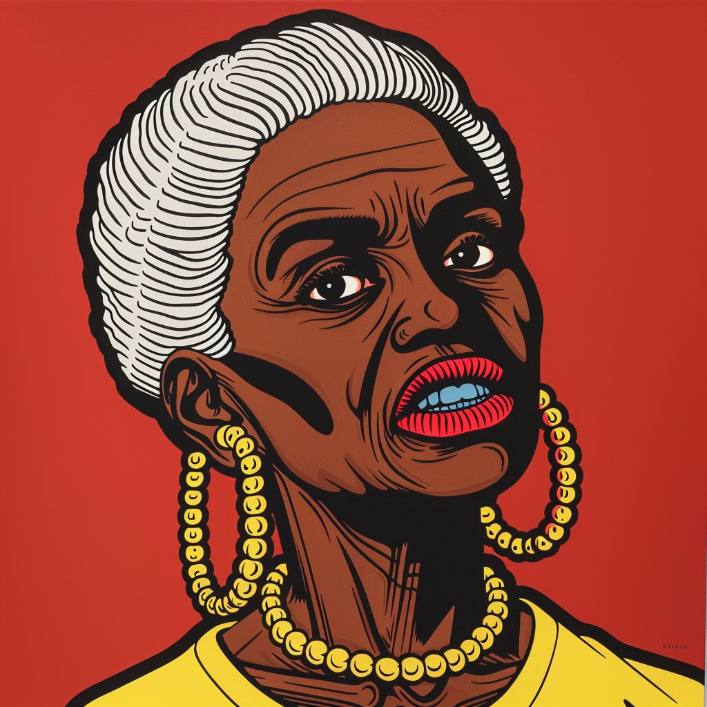 portrait  woman  African-American  earring  painting  light brown skin  artistic  colorful  expression  elegant 972379