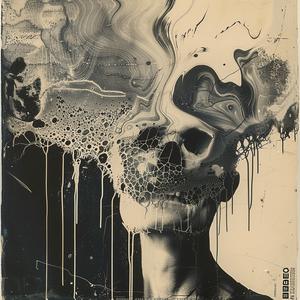 black  white  painting  skull  art  abstract  chemigram  stylized  dark  visual 1061569