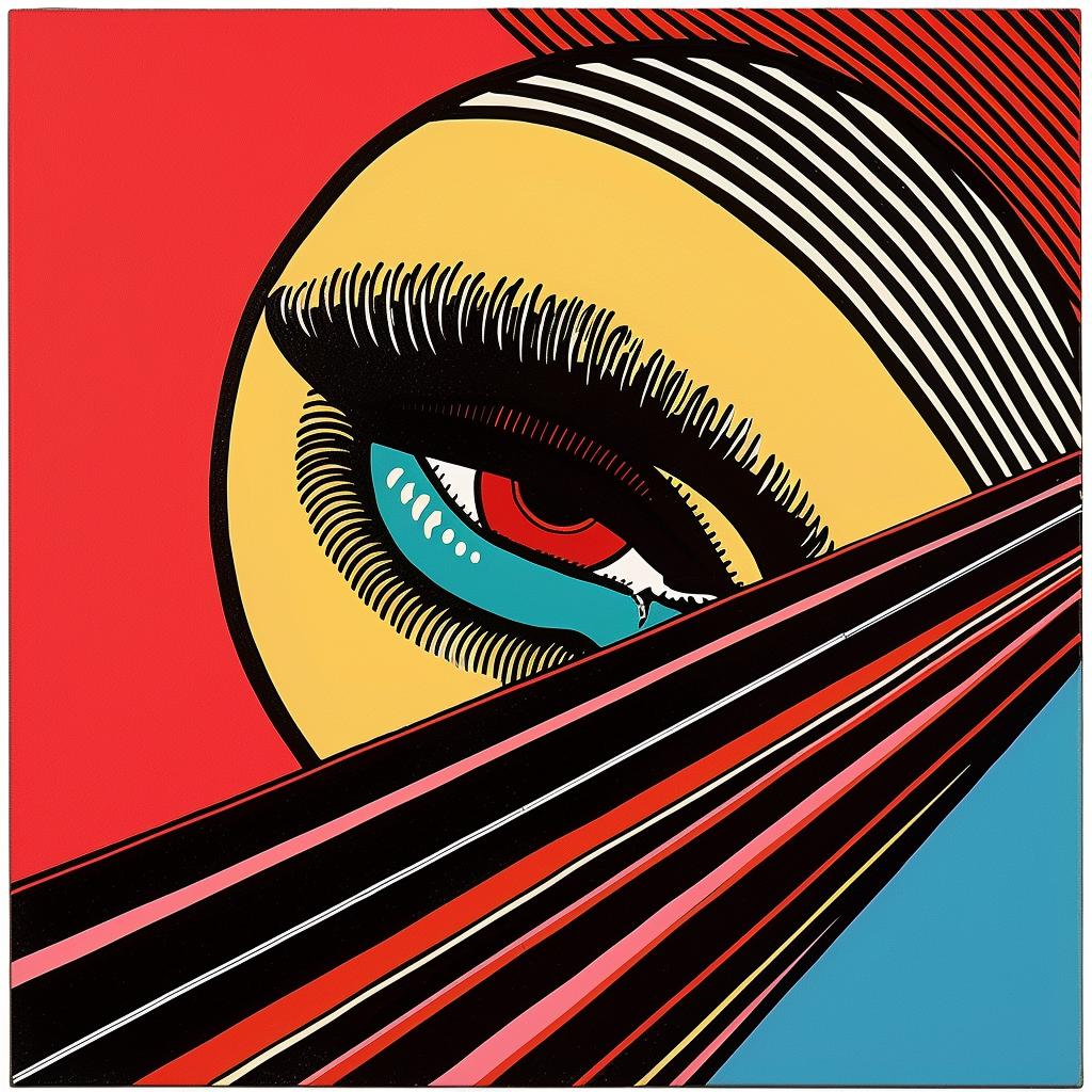 chromolithography  message  photo  collage  Rodchenko  Kandinsky  eye  red  blue  yellow 1023083