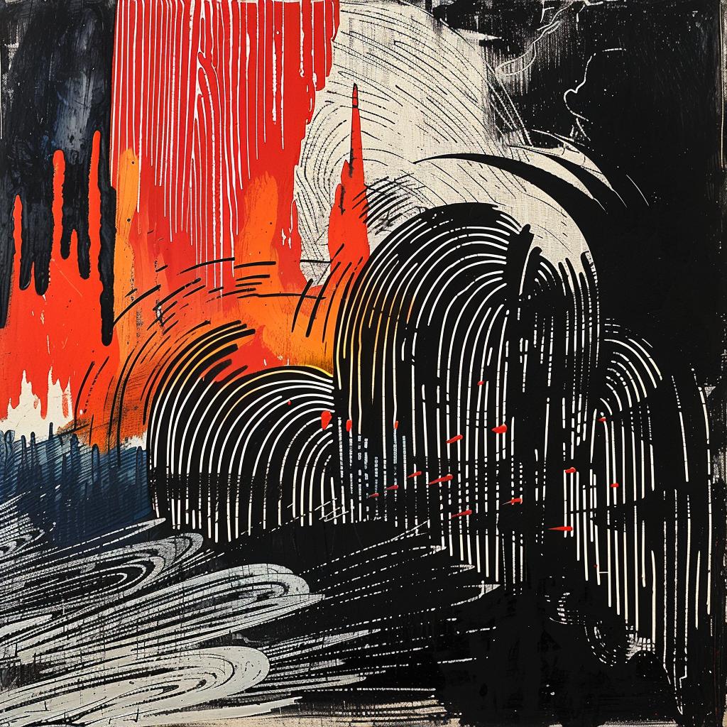 black  red  orange  abstract  colorful  dynamic  warm  vibrant  composition  energetic 928147