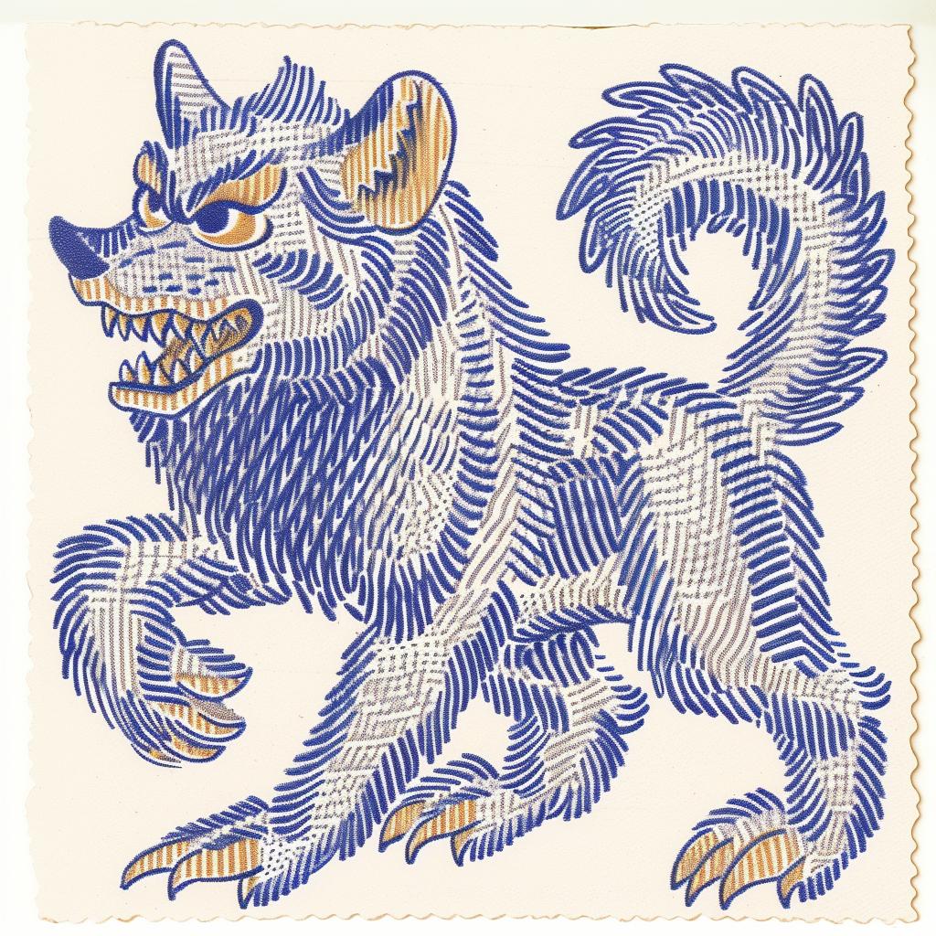wolf  blue  white  drawing  hybrid  mythical  creature  fantasy  art  unique 941127