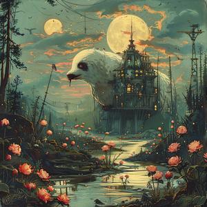 دببة، غابة، لوحة، أزهار، طباعة حجرية ملونة، طبيعة، حياة برية، غابات، أعمال فنية، مناظر طبيعية 1057097