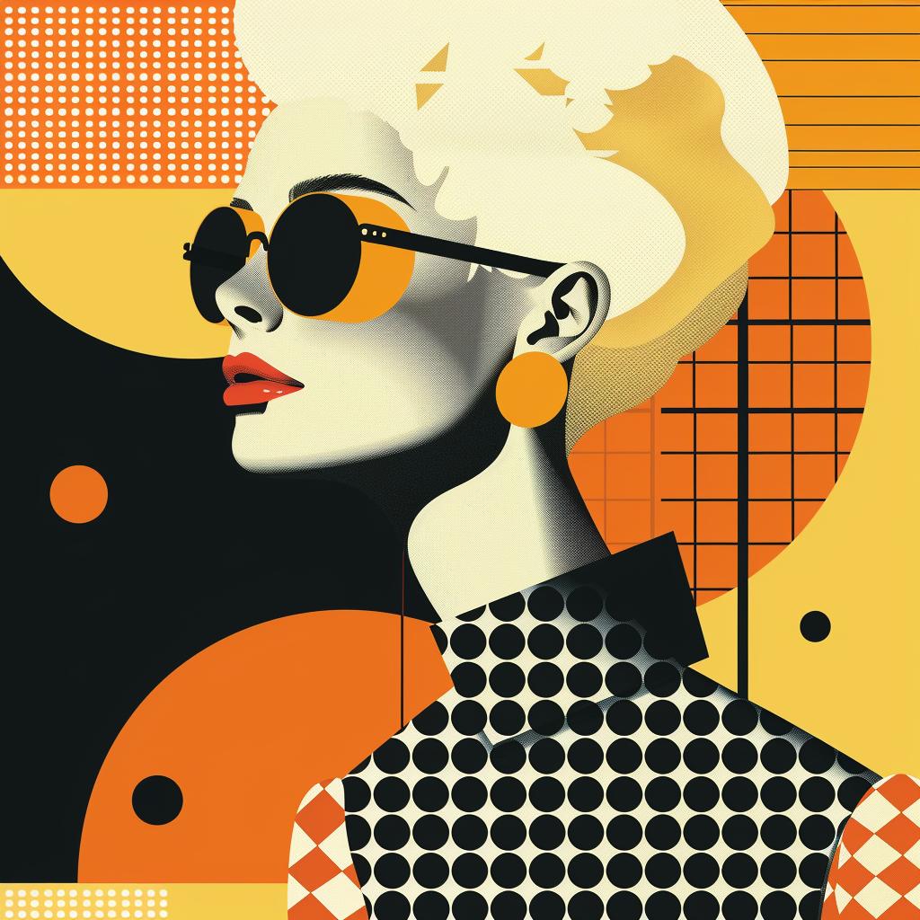 abstract  portrait  woman  minimalist  geometric  elegance  modern  colorful  chic  fashion 929528