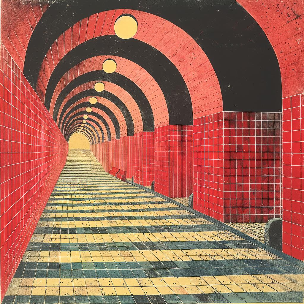 symmetrical  illuminati  cyborg  surreal  lighting  glow  tunnel  art  Provoking  grain 918623