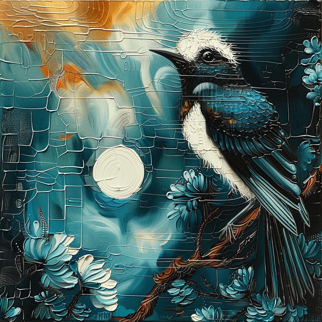 طائر، غصن، أزهار، ألوان مغرة، طبيعة، زهور، ديكور، فن نابض بالحياة 963608