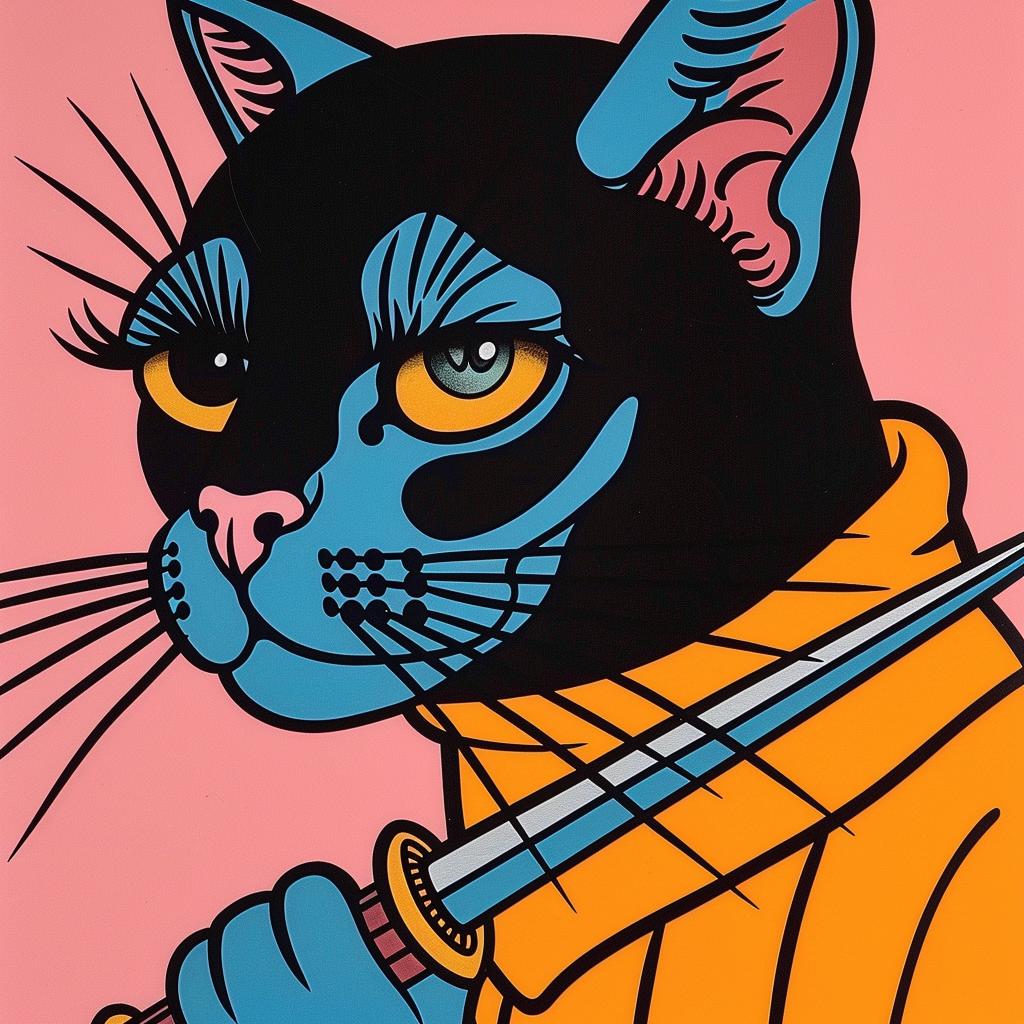 tattoo  cat  knife  painting  art  wildlife  flash  colorful  bold  creative 1024823