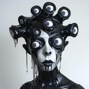 woman  makeup  art  DADA  surreal  creative  modern  eyes  dripping  fashion 1073131
