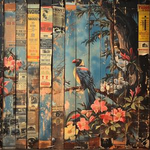 newspapers  birds  wood  vintage  nature  wall  composition  nostalgia  texture  art 1041306
