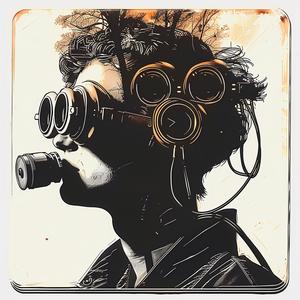 coaster  man  goggles  hat  photo  unique  art  design  playful  visual 1070472