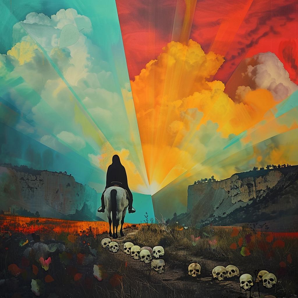 Grim  Reaper  horseback  battlefield  skulls  dramatic  dark  morbid  artwork  surreal 1028945