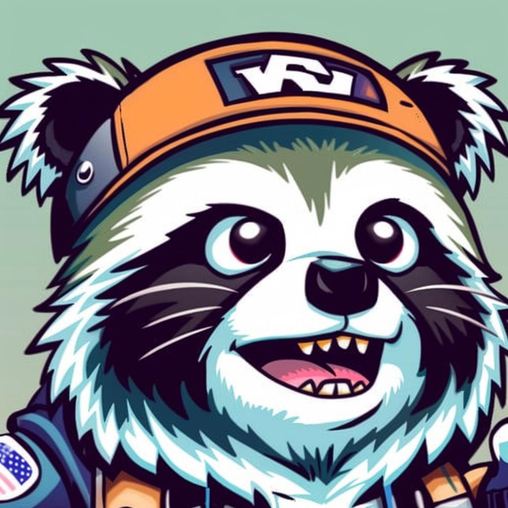 raccoon  hat  gun  cartoon  animal  playful  fun  illustration  character  vibrant 940030
