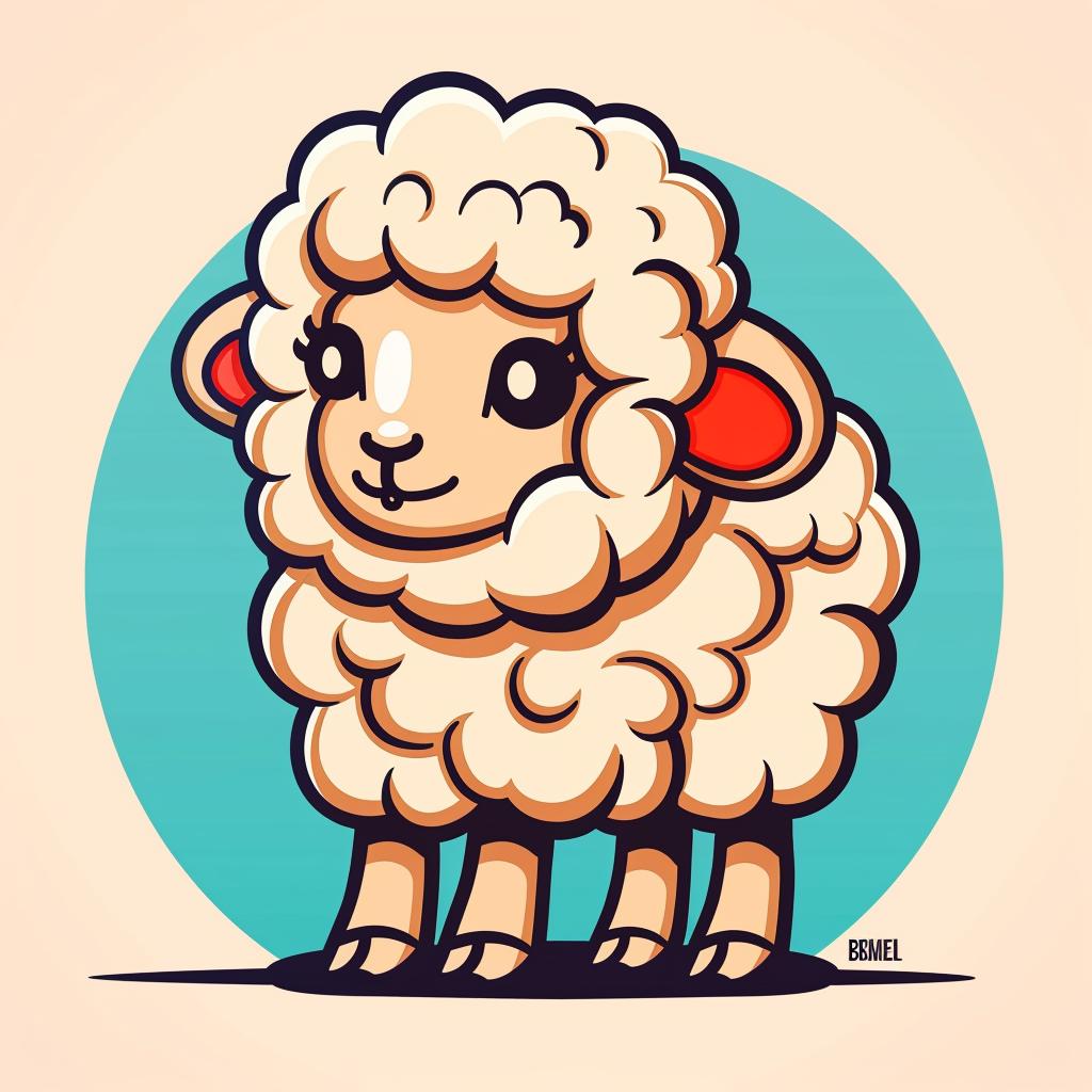 cartoon  sheep  blue  background  character  playful  illustration  whimsical  fun  cute 940079