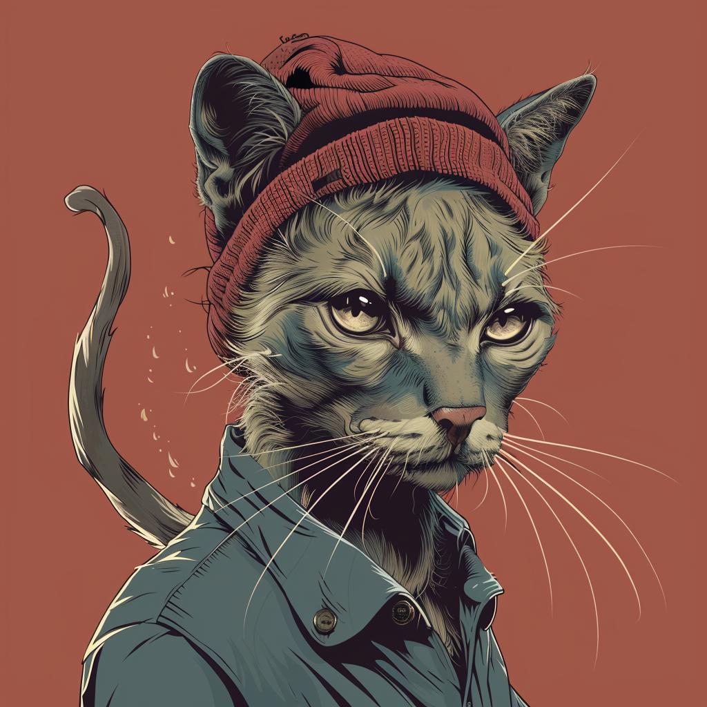 feline  streetwise  hip-hop  minimal  aggressive  cap  culture  urban  character  animal 956225
