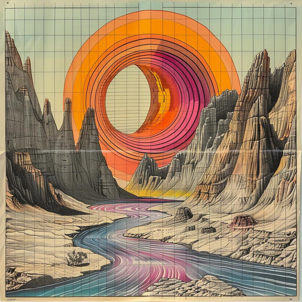drawing  mountain  sun  nature  landscape  artwork  colorful  abstract  scenery  design 941884