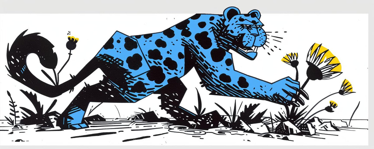 leaping  panther  cartoon  leopard  running  woods  stylized  animal  artwork  nature 1027877