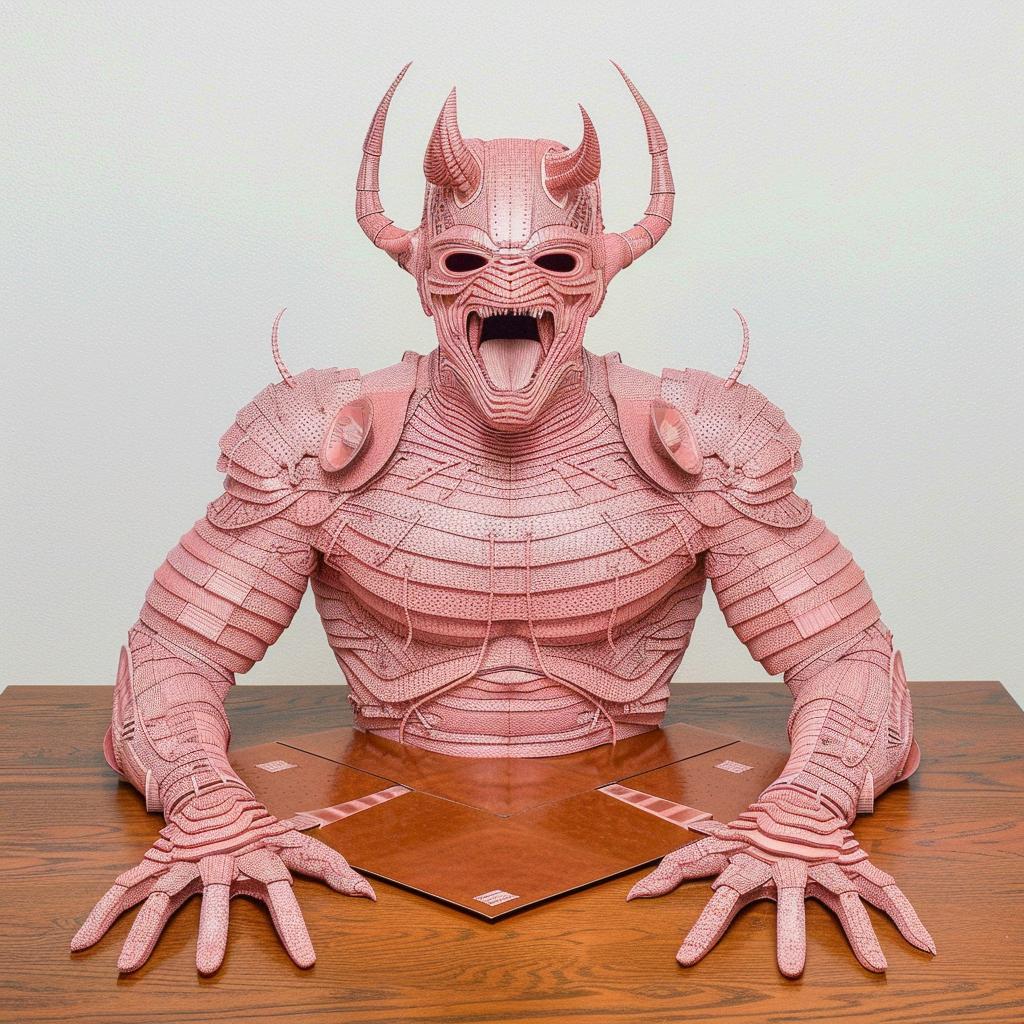 statue  demon  pink  horror  art  surreal  figurine  weird  creature  design 948223
