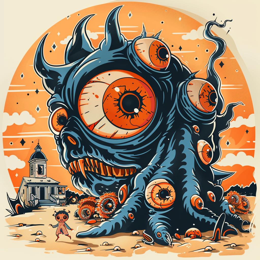 illustration  naturalistic  spiritual  occult  terror  dark  monster  skull  eyes  design 930731