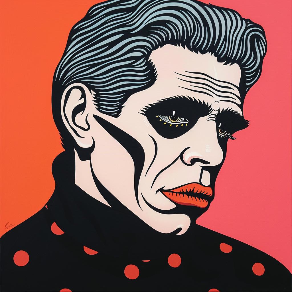 frankenstein  man  painting  polka  dot  shirt  horror  character  dramatic  artistic 1022321