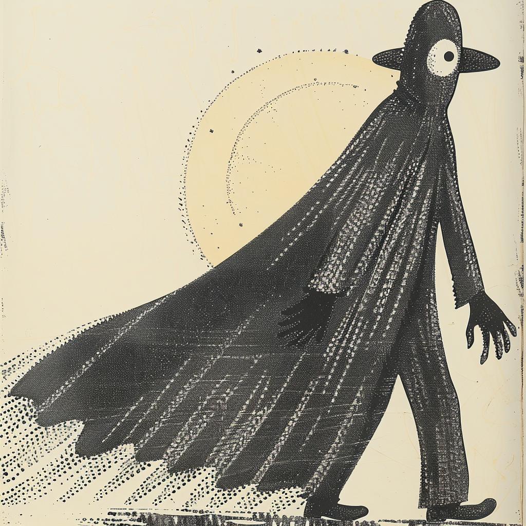 ghostman  book  black  hat  cape  walking  character  illustration  fiction  narrative 917326