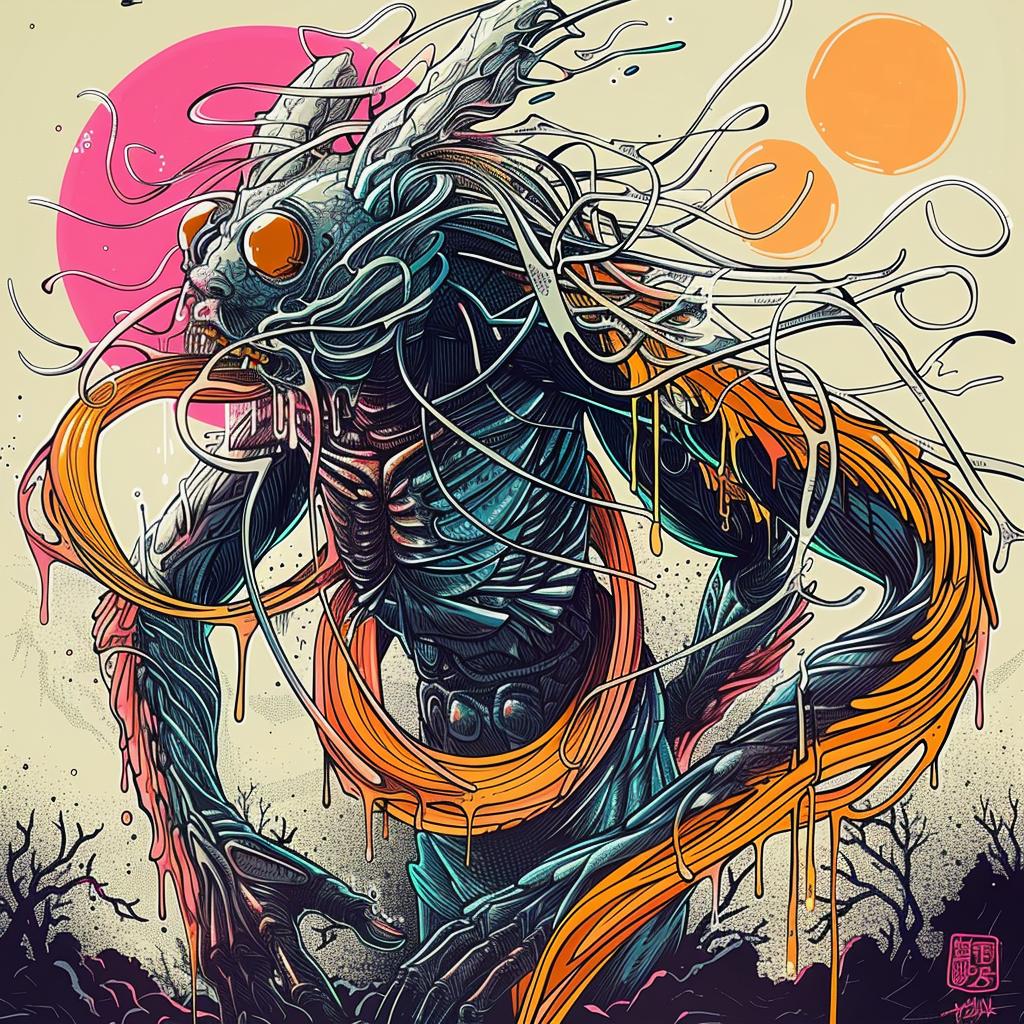 digital  art  monster  visual  japanese  horror  creative  illustration  stylized  design 948334