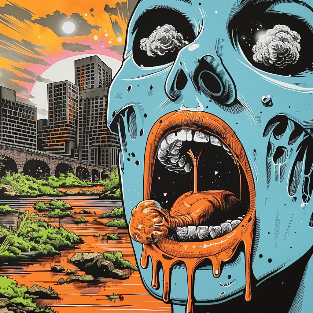 album  cover  surreal  risograph  hyper-realistic  symbolist  graphics  music  vibrant  art 1027078