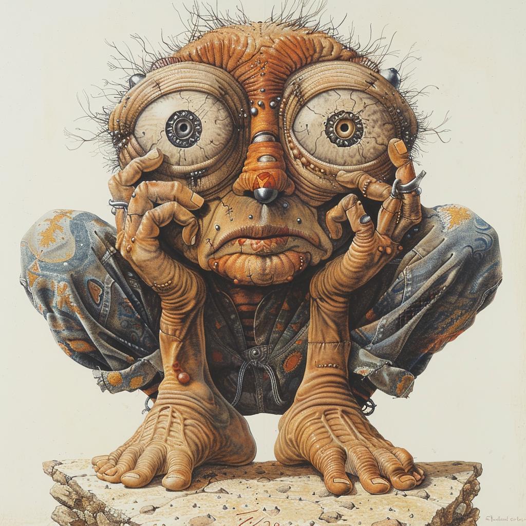 surreal  whimsical  hands  eyes  character  fantasy  Codex  illustration  bizarre  white 971415