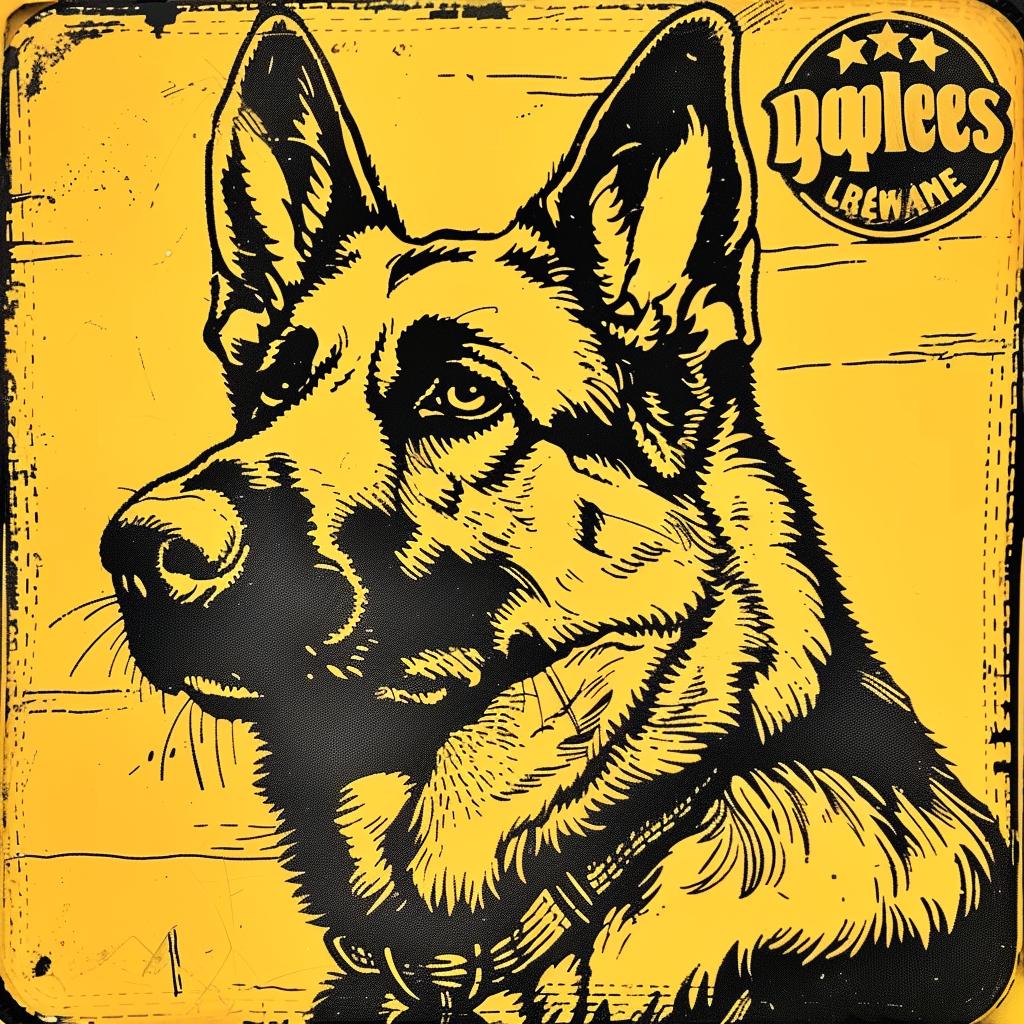 german  shepherd  dog  yellow  black  background  canine  strong  loyal  vibrant 942365